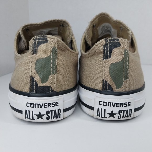 Converse All Stars Chuck Taylors Juniors Size 4 Olive Green Camo Sneakers Shoes - Picture 6 of 10